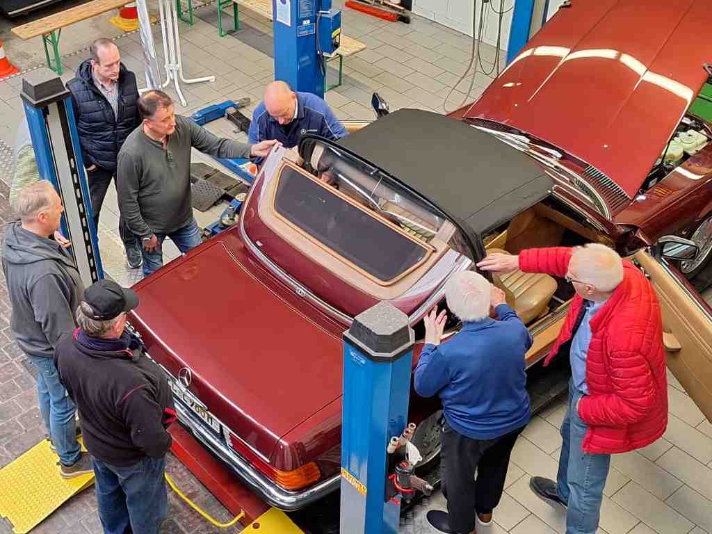 Mercedes klassieker r107 technische dag