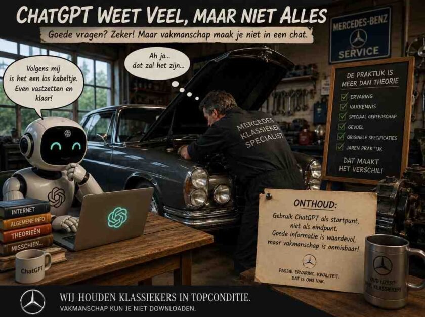 Vraag het aan ChatGPT Mercedes oldtimer vragen