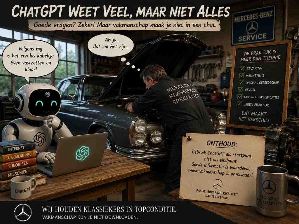 Vraag het aan ChatGPT Mercedes oldtimer vragen